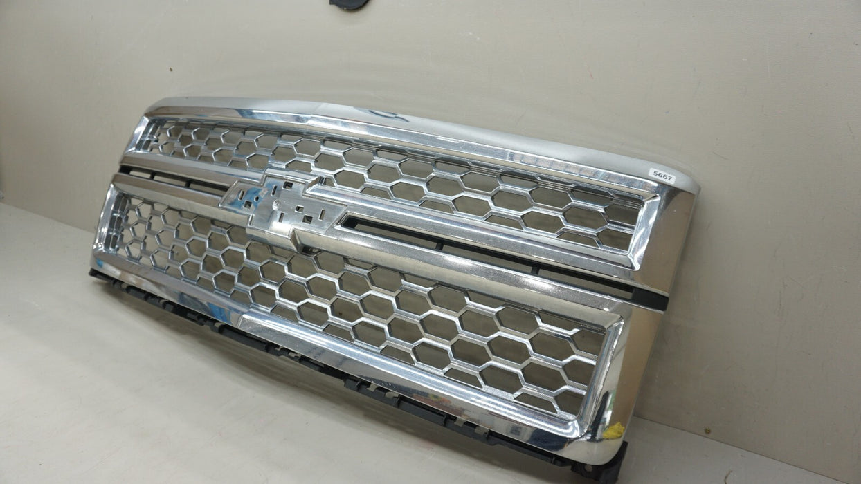 2014 CHEVROLET SILVERADO 1500 LTZ FRONT BUMPER RADIATOR GRILLE OEM PN-ANJ24676