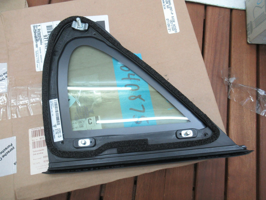 2017-2018 PORSCHE PANAMERA 971 G2 REAR LEFT DRIVER SIDE QUARTER WINDOW GLASS OEM