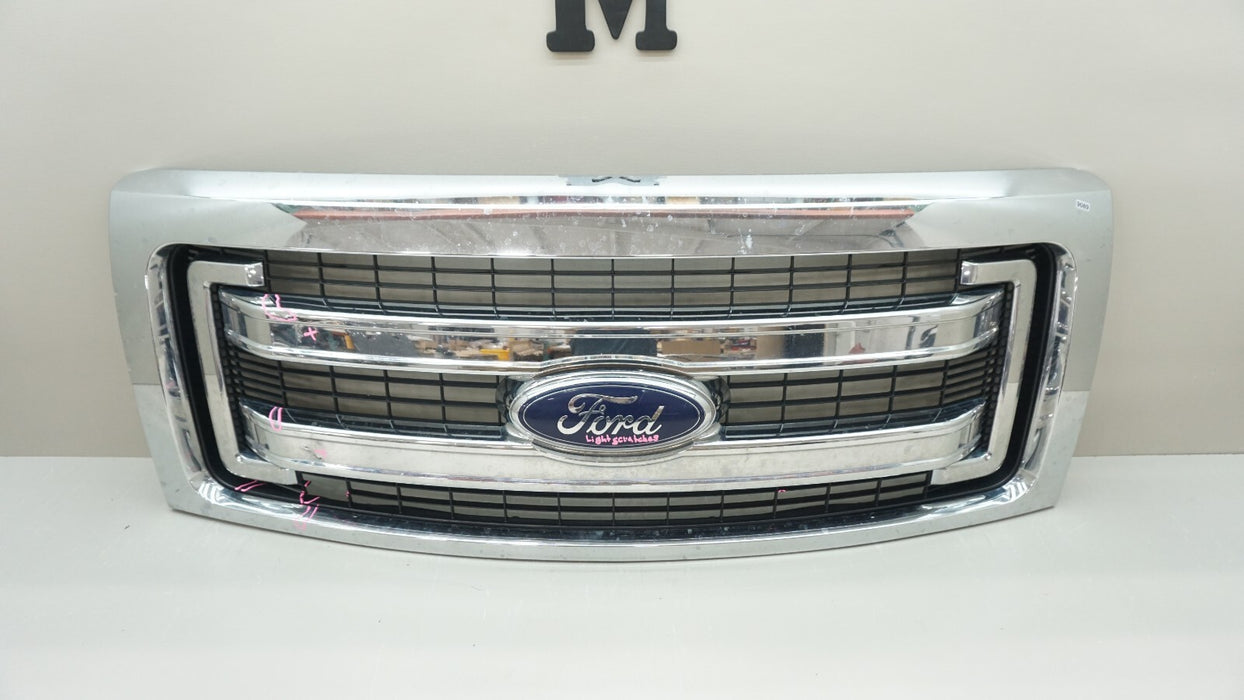 2013-2014 FORD F-150 RADIATOR GRILL GRILLE MOLDING CHROME W/ EMBLEM DL348200 OEM
