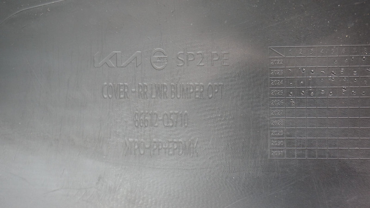 2024-2025 KIA SELTOS REAR BUMPER COVER PANEL OEM 86612-Q5710