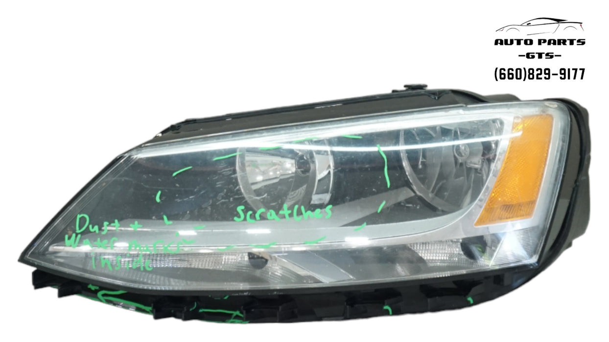 2017-2018 VOLKSWAGEN JETTA FRONT LEFT DRIVER SIDE HEADLIGHT HALOGEN OEM 17 18