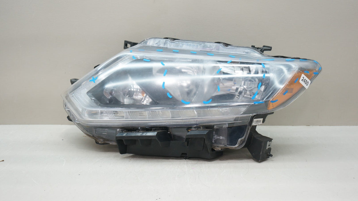 2014-2016 NISSAN ROGUE FRONT LEFT DRIVER SIDE HALOGEN W/ LED HEADLIGHT OEM