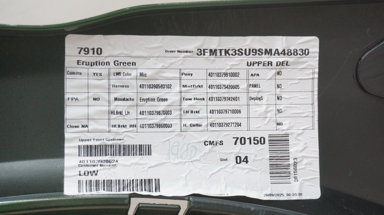 2021-2024 FORD MUSTANG MACH-E FRONT BUMPER COVER PANEL OEM