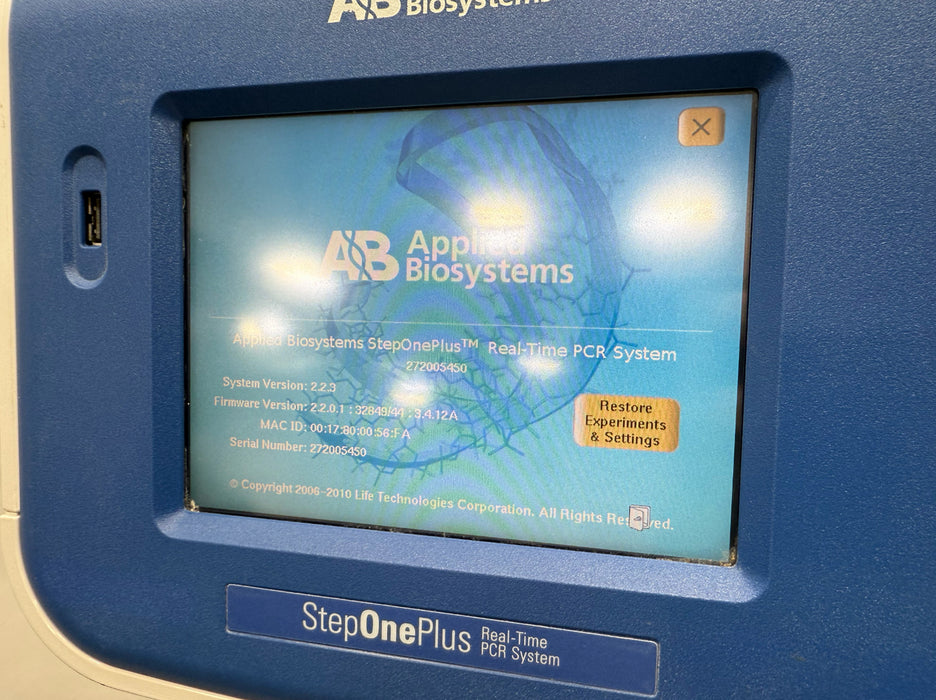 Applied Biosystems StepOne Plus 96-Well Real time PCR 4376592R. Door Jammed