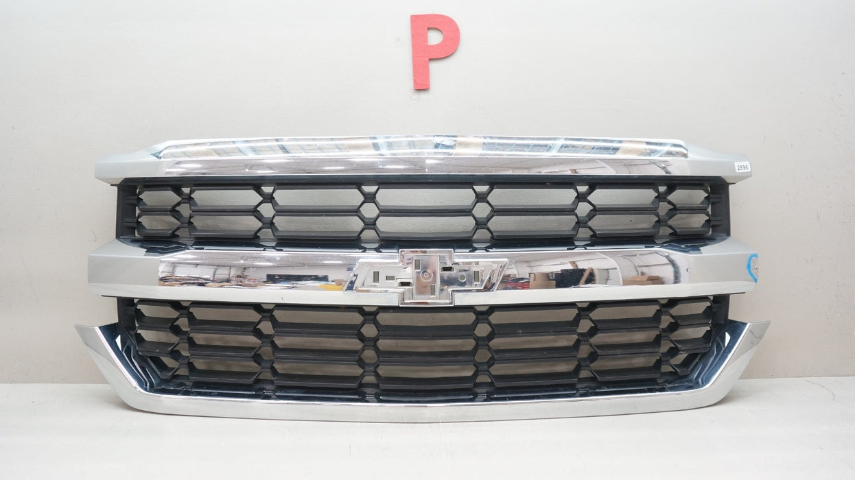 2016-2018 CHEVROLET SILVERADO 1500 FRONT BUMPER RADIATOR GRILLE OEM 2338604