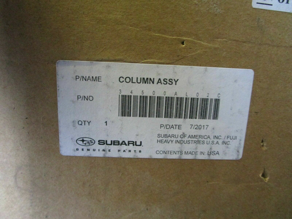 2015-2017 SUBARU LEGACY OUTBACK STEERING WHEEL COLUMN SHAFT 34500AL02C OEM
