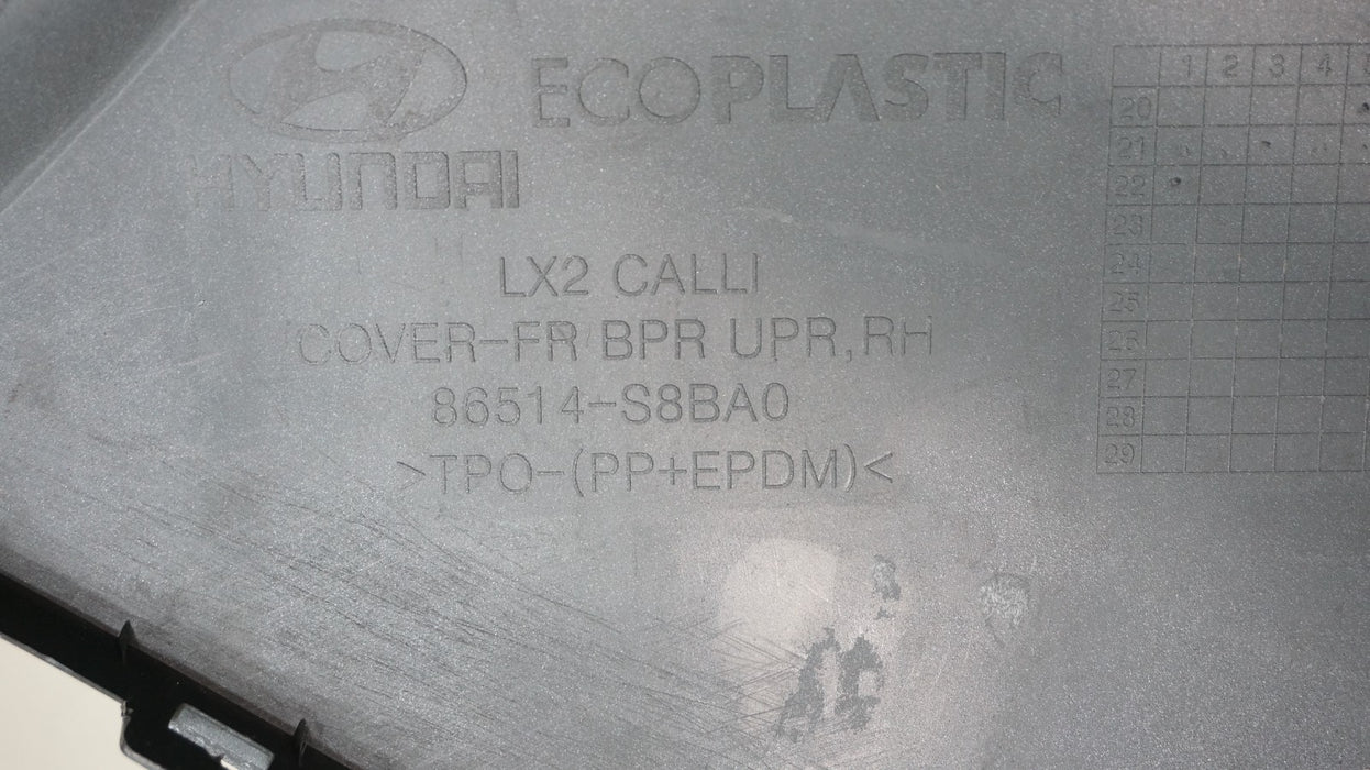 2020-2022 HYUNDAI PALISADE FRONT RIGHT PASSENGER SIDE BUMPER END CAP 86514-S8BA0