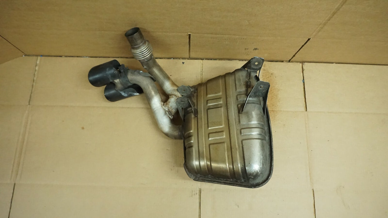 2005-2008 PORSCHE 911 3.8L RIGHT PASSENGER SIDE EXHAUST MUFFLER WITH TIPS OEM