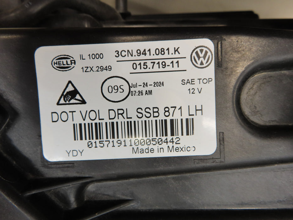 2024 2025 VOLKSWAGEN ATLAS CROSS SPORT LEFT DRIVER LED HEADLIGHT OEM.