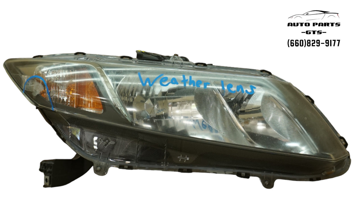 2012-2015 HONDA CIVIC SEDAN FRONT RIGHT PASSENGER SIDE HEADLIGHT HALOGEN OEM