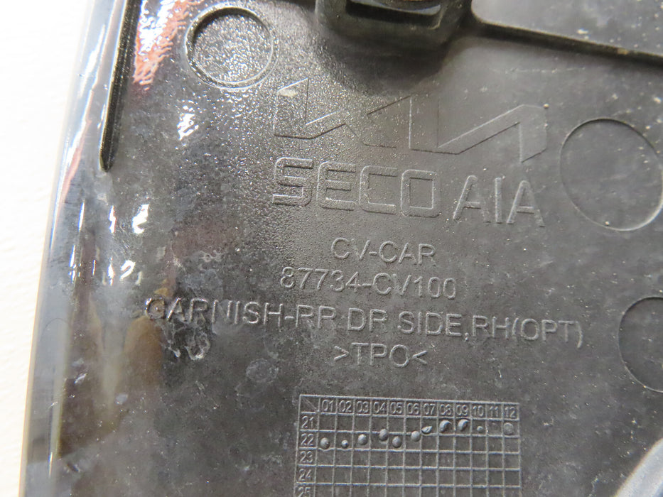 2022-2024 KIA EV6 REAR RIGHT PASSENGER SIDE DOOR GARNISH OEM