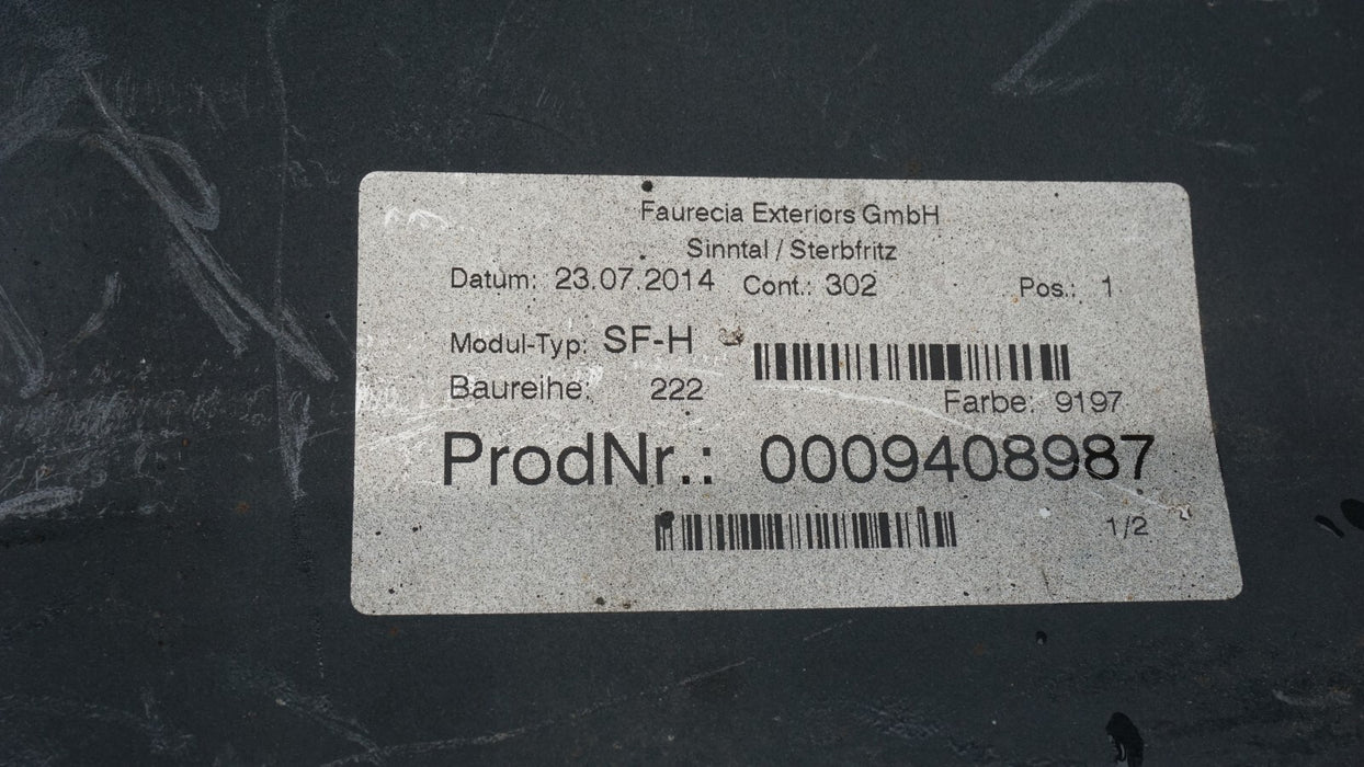 2014-2017 MERCEDES-BENZ S-CLASS W222 REAR BUMPER PLASTIC COVER A2228800049 OEM