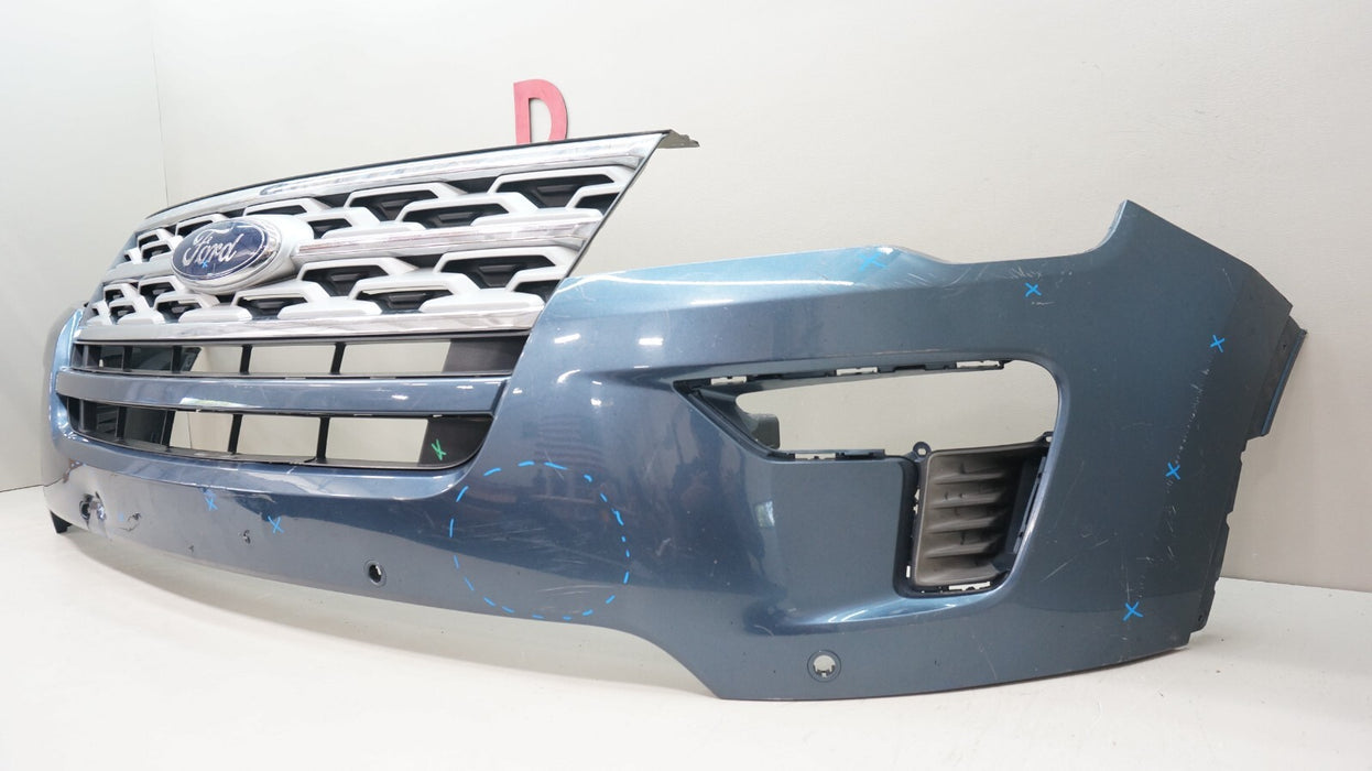 2018-2019 FORD EXPLORER FRONT BUMPER COVER WITH GRILLE OEM JB53-17C831