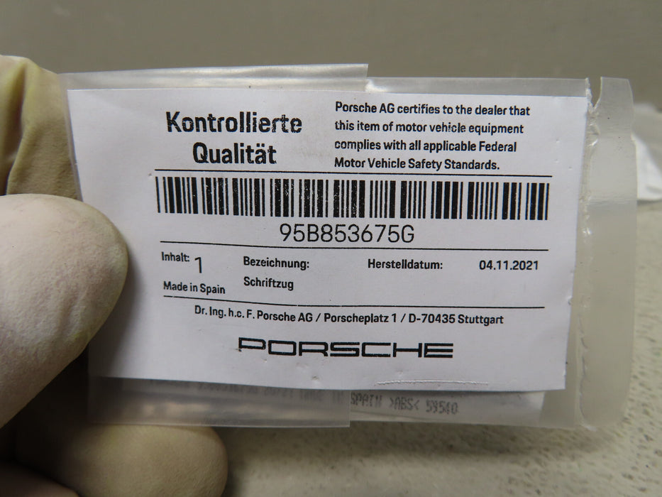 2015-2019 PORSCHE MACAN 95B INSCRIPTION REAR STICKERS OEM 95B853675G (1943)