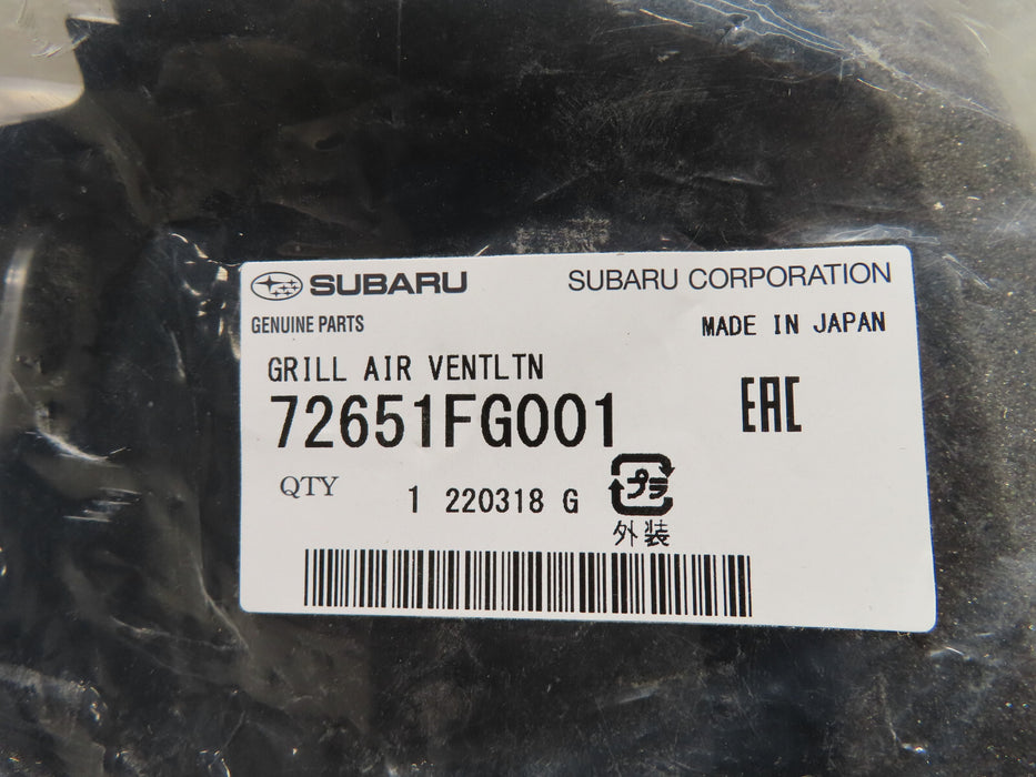 2008-2021 SUBARU GRILLE AIR VENT PRESSURE VENT OEM 72651FG001