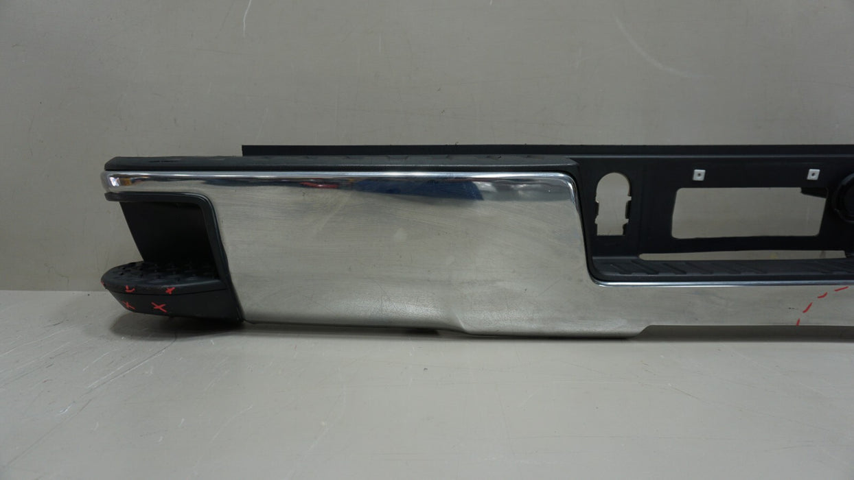 2014-2019 GMC SIERRA SILVERADO 1500 REAR BUMPER METAL COVER FACTORY CHROME OEM