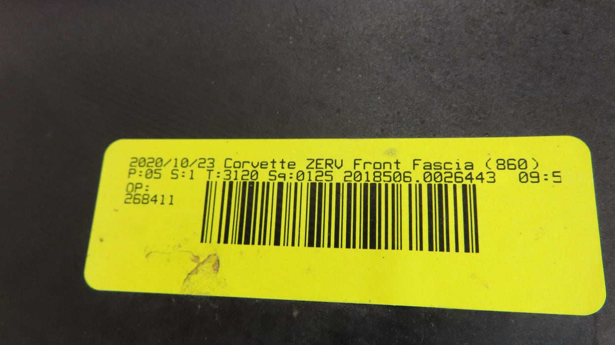 2020-2024 CHEVROLET CORVETTE FRONT BUMPER COVER OEM