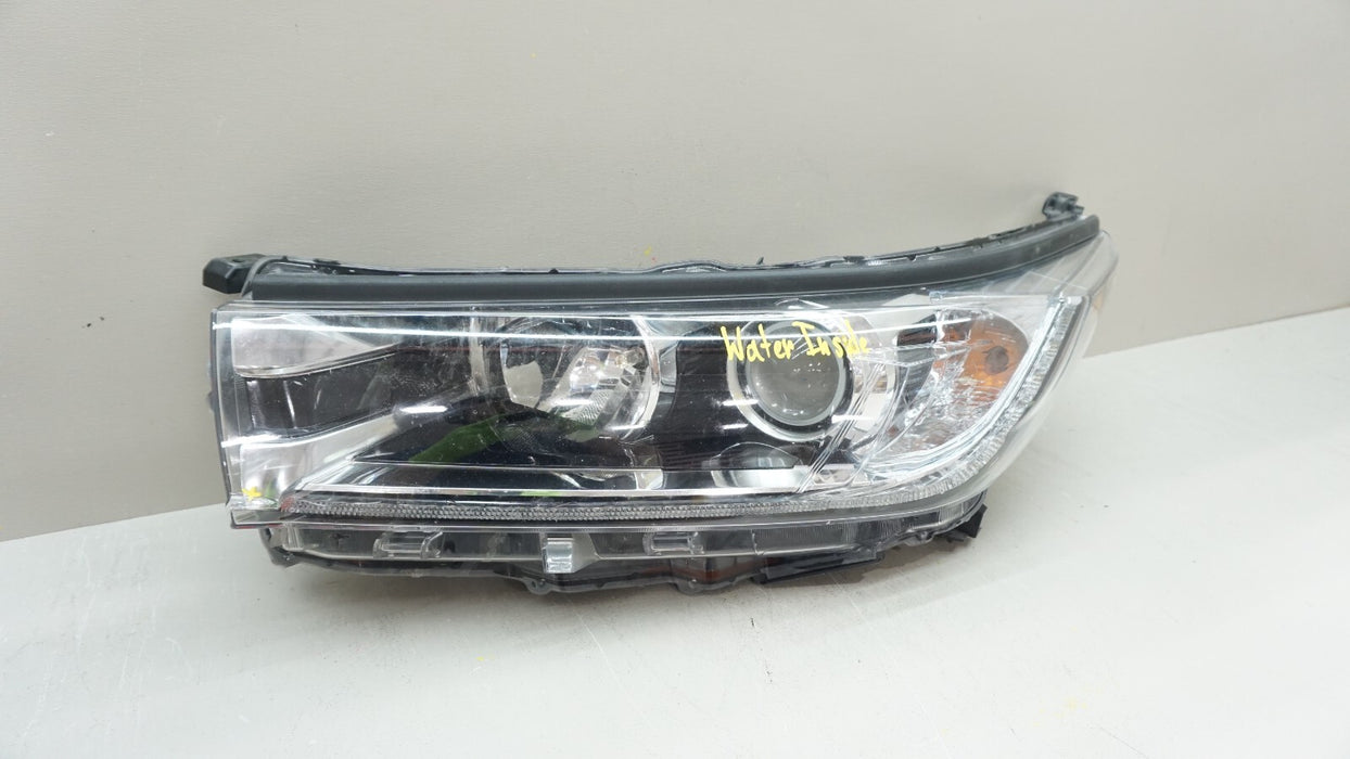 2017-2019 TOYOTA HIGHLANDER FRONT LH LEFT DRIVER SIDE HALOGEN HEADLIGHT OEM