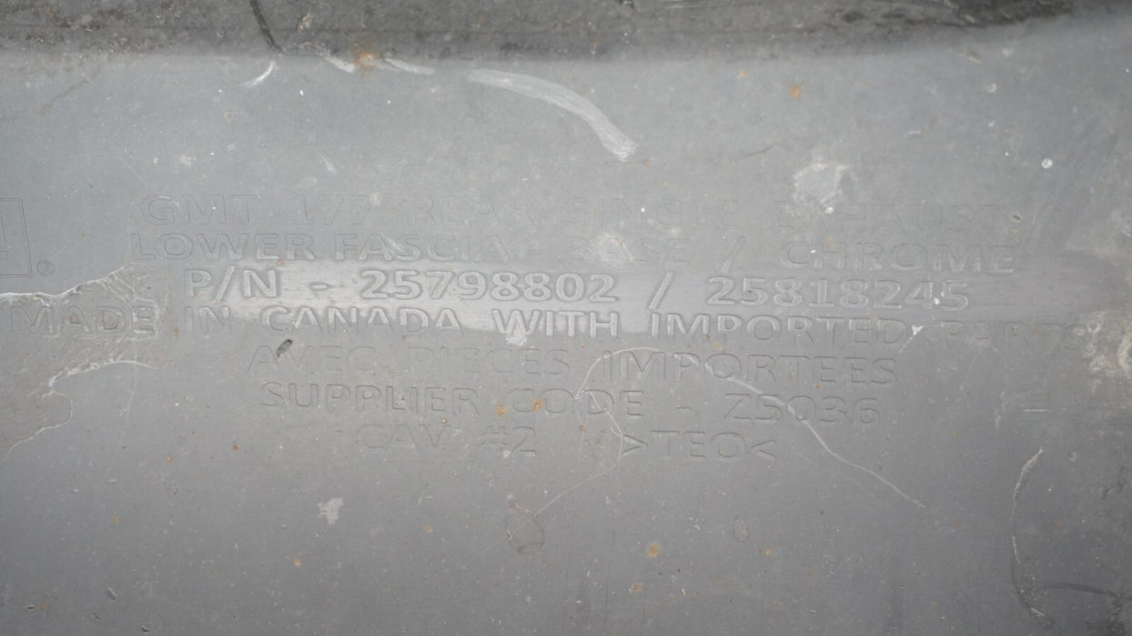 2010-2015 GMC TERRAIN REAR LOWER BUMPER VALANCE PANEL OEM 25798802