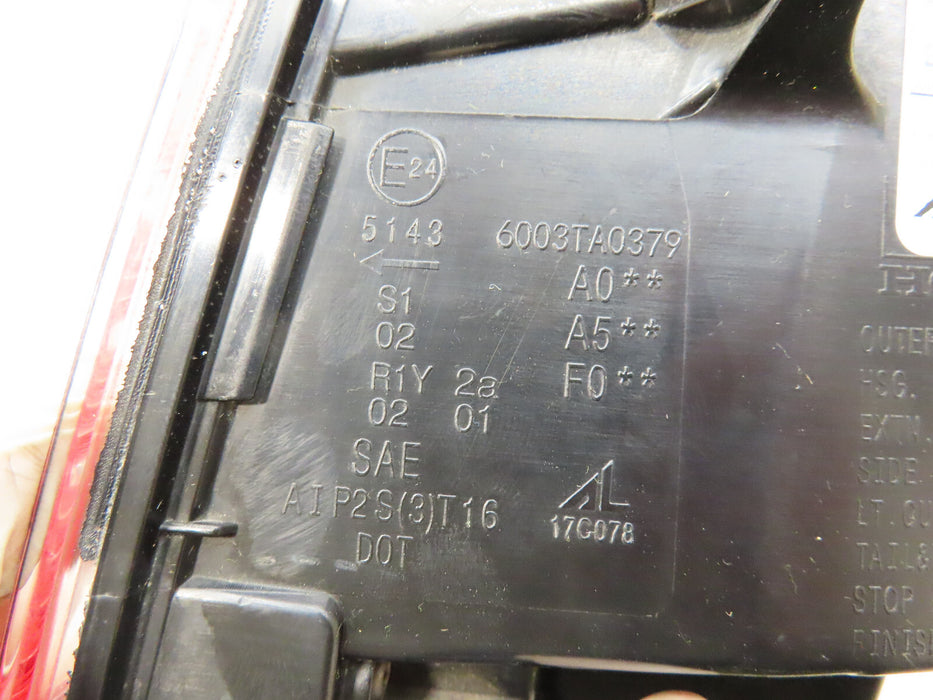 2018-2022 HONDA ACCORD REAR LEFT DRIVER SIDE TAIL LIGHT OUTER OEM