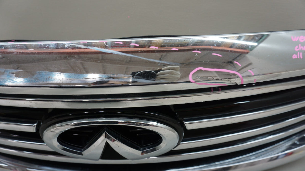 2013-2015 INFINITI JX35 QX60 FRONT UPPER MAIN GRILLE W/CAMERA 62310 3JA0B OEM