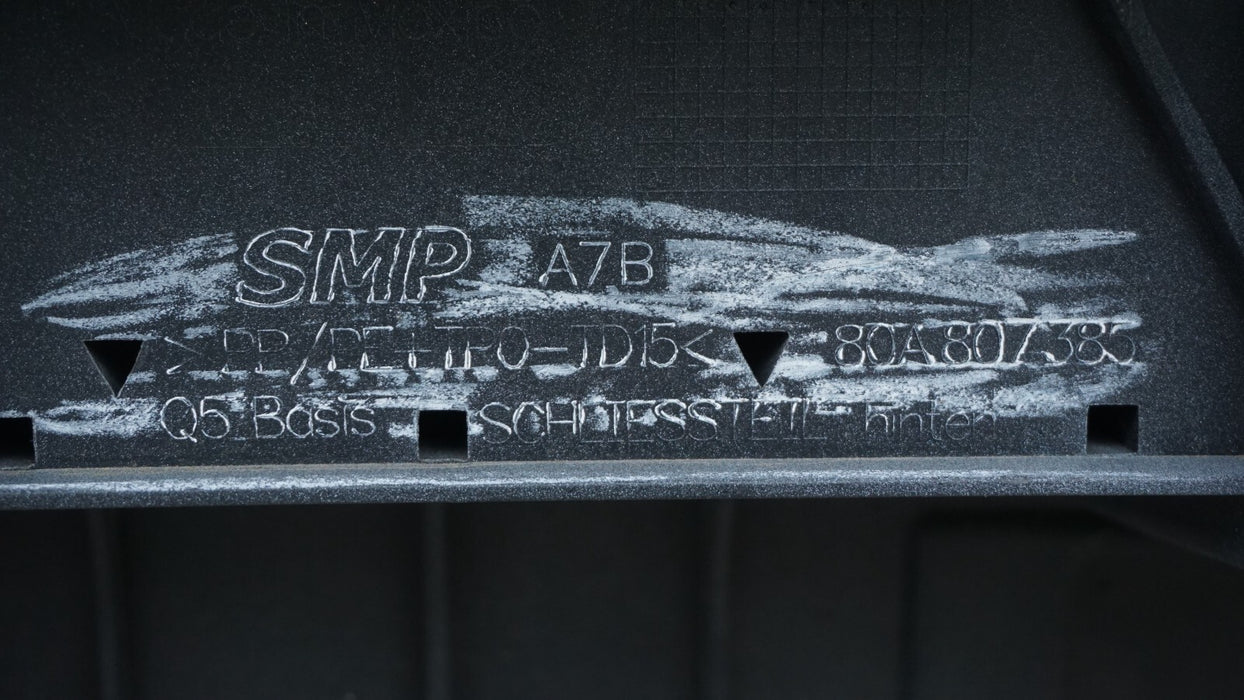 2017-2020 AUDI Q5 REAR BUMPER COVER PANEL 80A807385 17 18 19 20 OEM