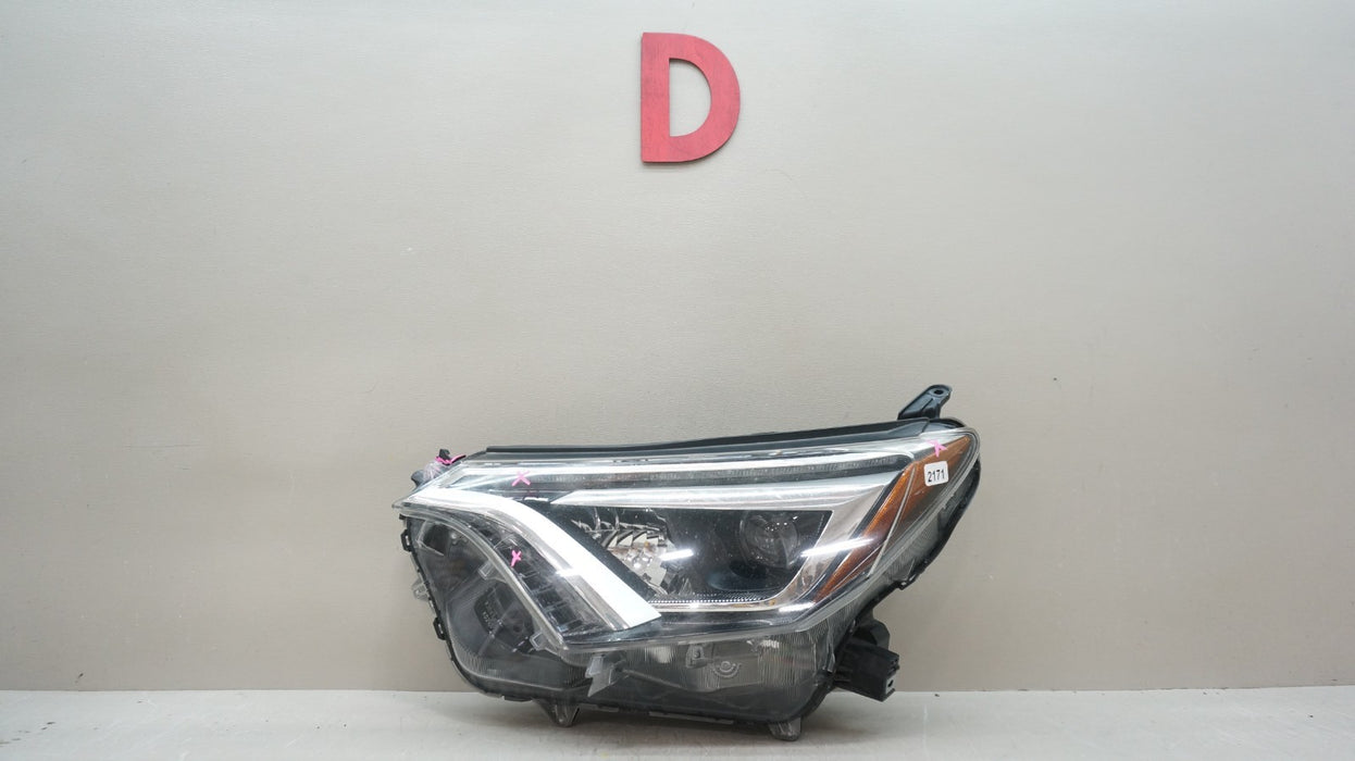 2016-2018 TOYOTA RAV4 FRONT LEFT DRIVER SIDE HALOGEN HEADLIGHT OEM