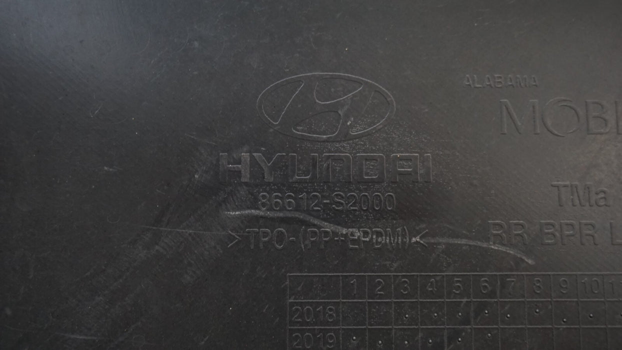 2019-2020 HYUNDAI SANTA FE SUV REAR LOWER BUMPER COVER PANEL OEM 86612-S2000