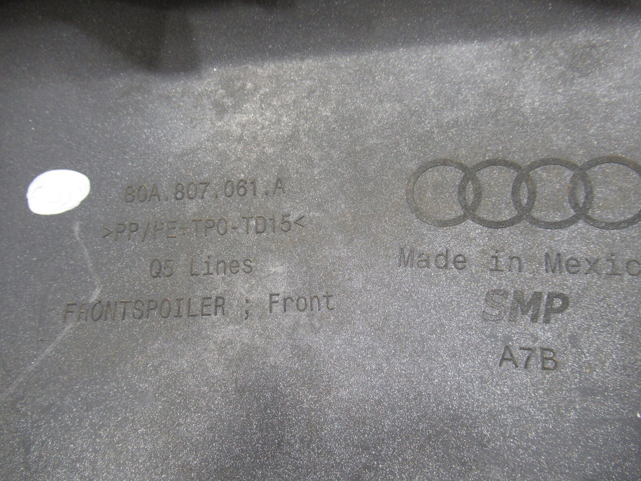 2018-2020 AUDI Q5 FRONT LOWER VALANCE BUMPER COVER OEM P# 80A.807.061.A