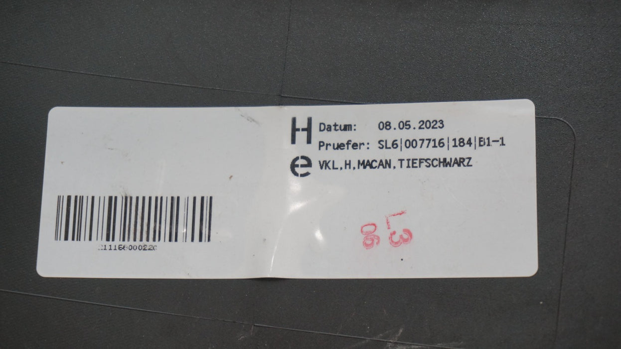 2022-2024 PORSCHE MACAN T REAR UPPER BUMPER COVER PANEL OEM 95B807421AA