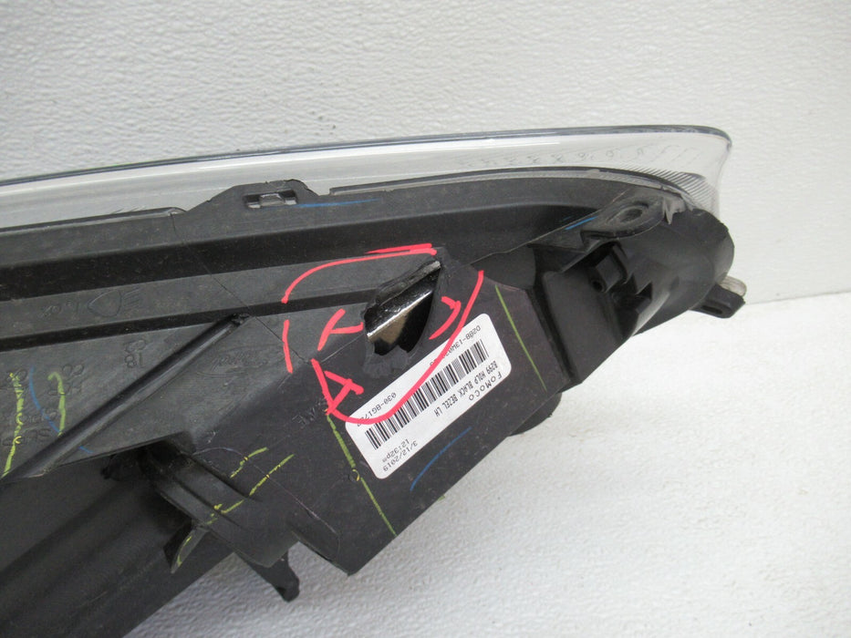 2014-2018 FORD FIESTA FRONT DRIVER BLACK BEZEL HEADLIGHT HALOGEN HEADLAMP OEM