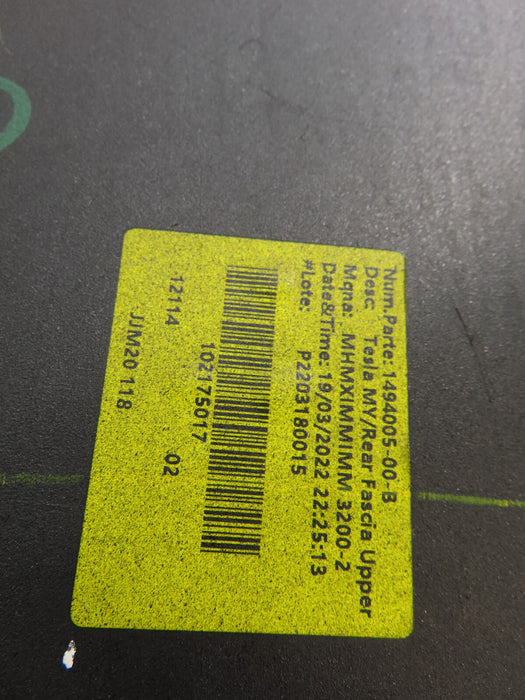 2020-2023 TESLA MODEL Y REAR BUMPER COVER OEM