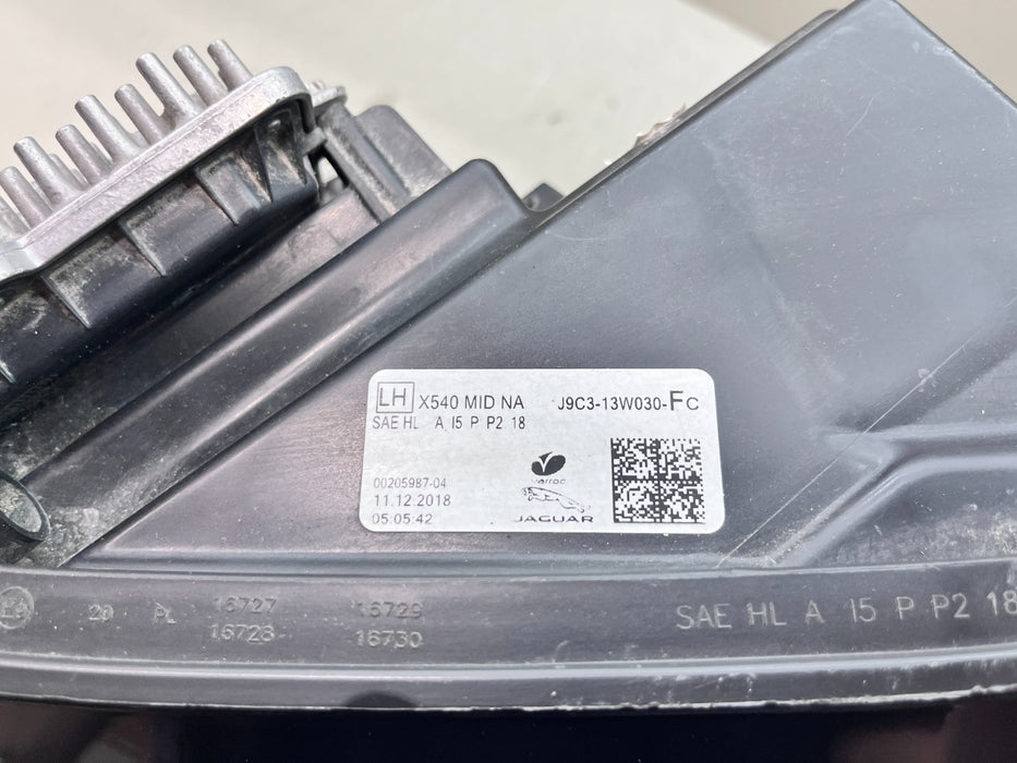 2018-2020 JAGUAR E-PACE LH DRIVER LED HEADLIGHT J9C3-13W030-FC OEM