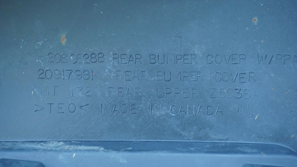 2010-2015 CHEVROLET EQUINOX REAR BUMPER COVER PANEL PLASTIC 20896288 OEM