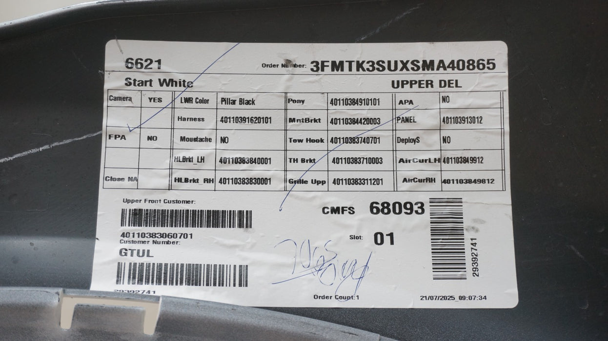 2021-2024 FORD MUSTANG MACH-E GT FRONT BUMPER COVER PANEL OEM