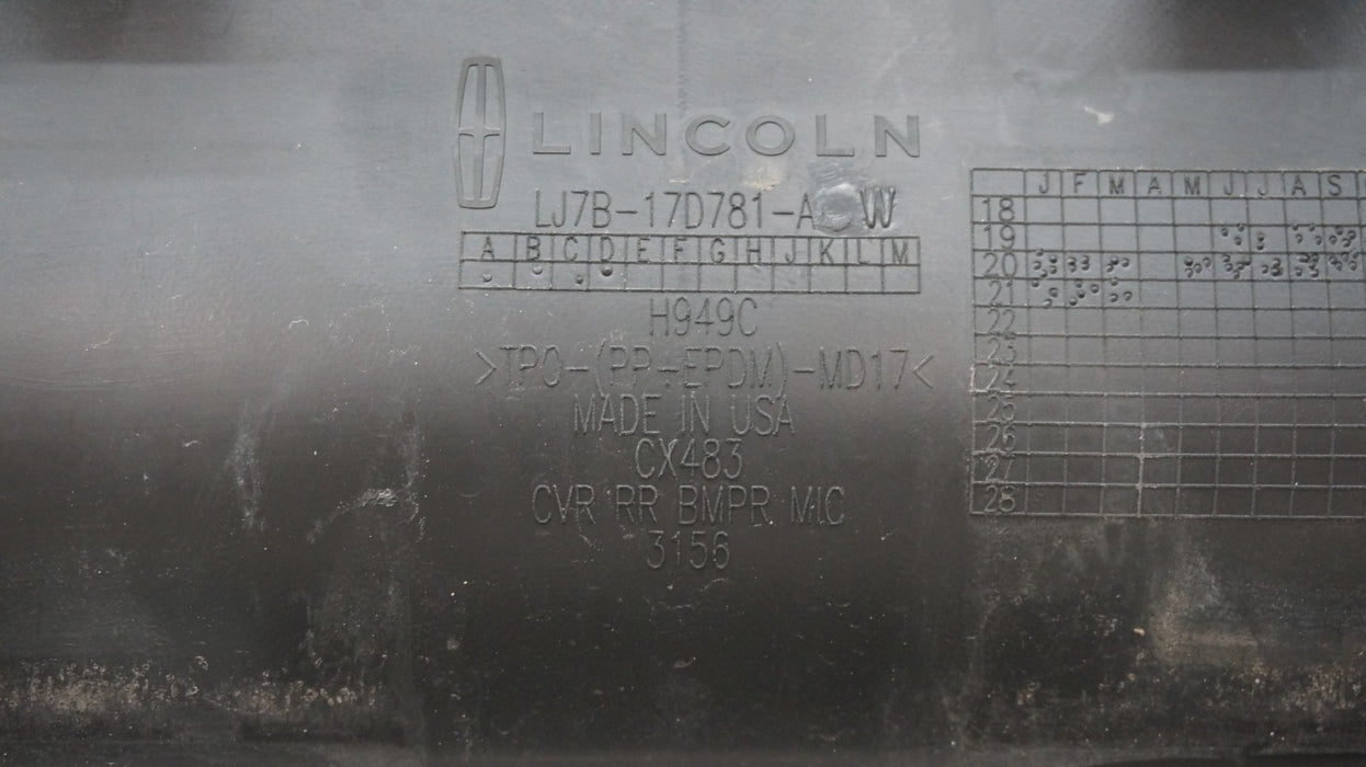 2020-2023 LINCOLN CORSAIR REAR LOWER BUMPER COVER VALANCE OEM LJ7B-17D781-AW