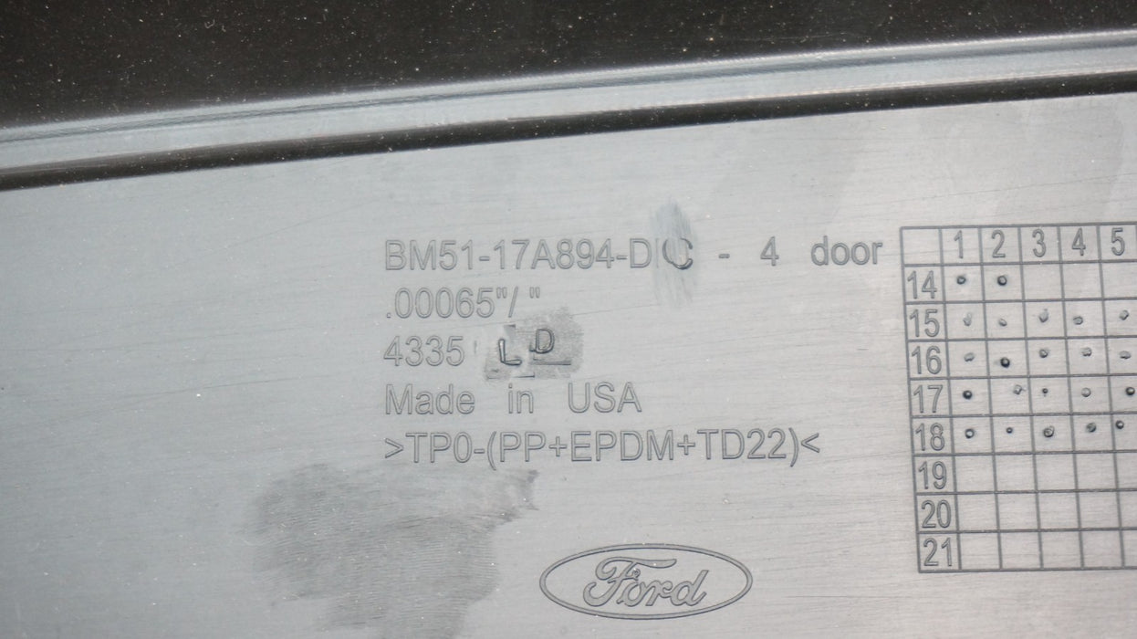 2012-2014 FORD FOCUS REAR LOWER BUMPER VALANCE PANEL OEM BM51-17A894-D *MINT*