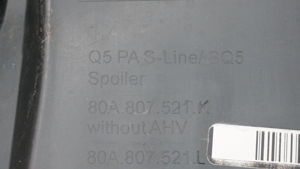 2021-2024 AUDI Q5 S-LINE REAR LOWER BUMPER VALANCE PANEL OEM 80A807521K