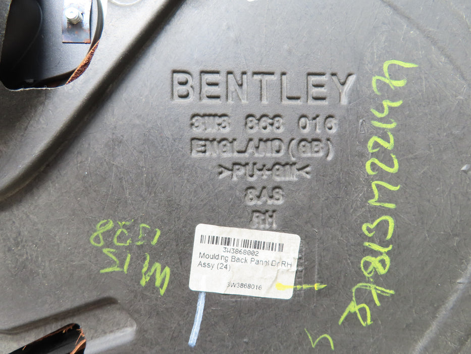2013+ Bentley Continental GT Front Right Passenger Door Panel Cover 3W3868016
