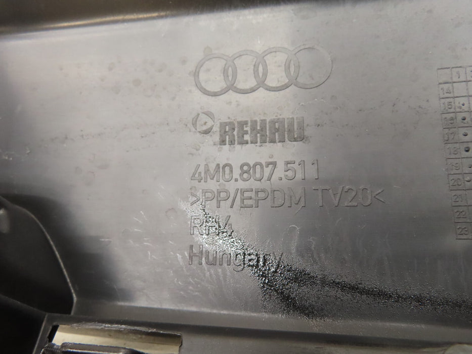 2020-2022 AUDI Q7 4DR SUV REAR UPPER BUMPER COVER PANEL PLASTIC OEM 4M0807511