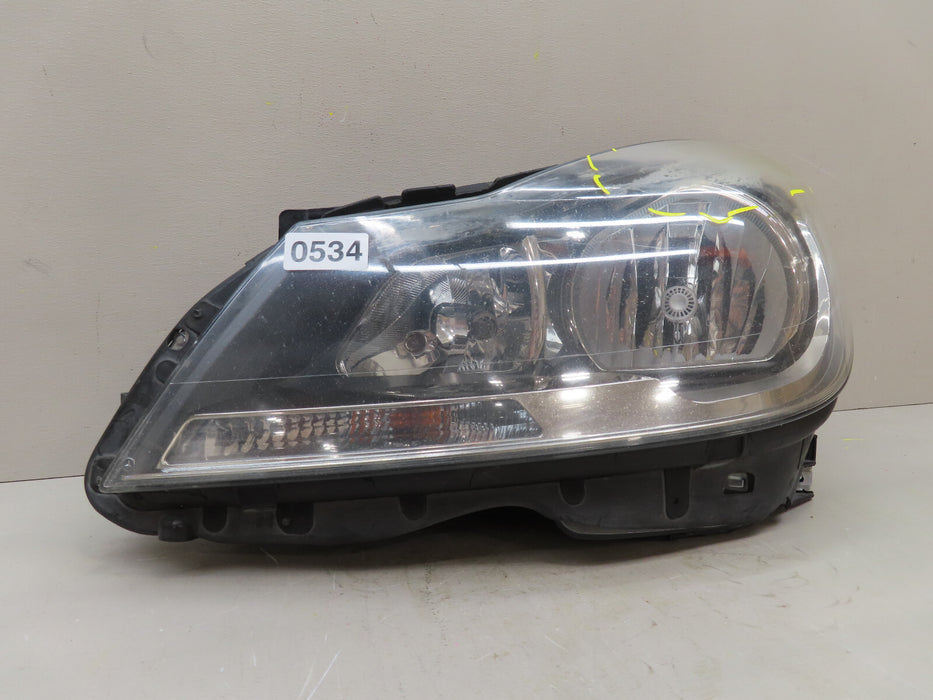 2012 2013 2014 MERCEDES-BENZ C CLASS FRONT LEFT DRIVER HEADLIGHT HALOGEN OEM