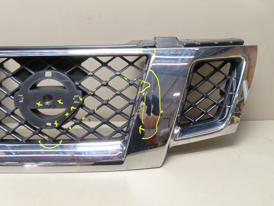 2009-2017 NISSAN FRONTIER FRONT UPPER RADIATOR GRILLE GRILL OEM, P#62310-ZL00B