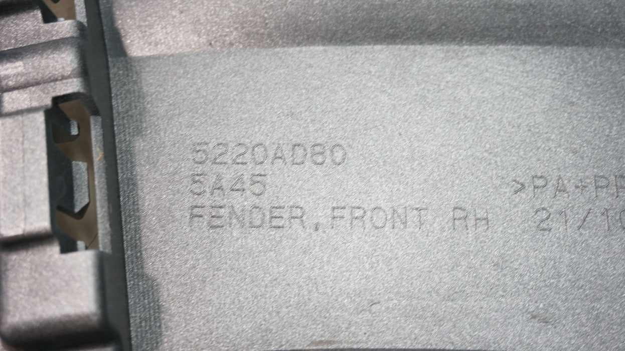 2022-2023 MITSUBISHI OUTLANDER FRONT RIGHT PASSENGER SIDE FENDER 5220AD80 OEM