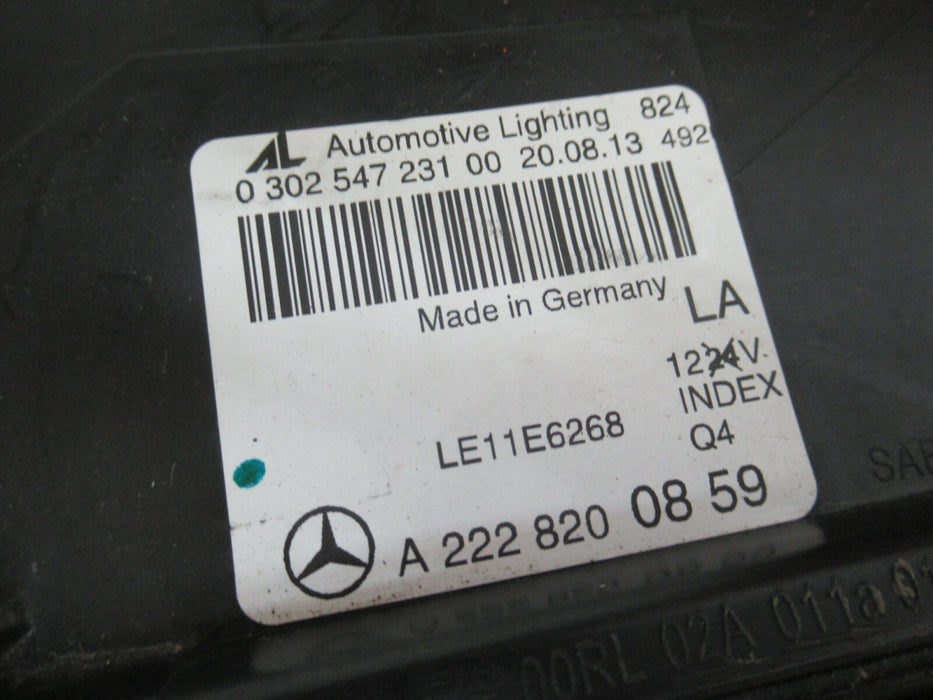 2014 MERCEDES BENZ S550 W222 LEFT DRIVER  SIDE HEADLIGHT FULL LED LAMP OEM