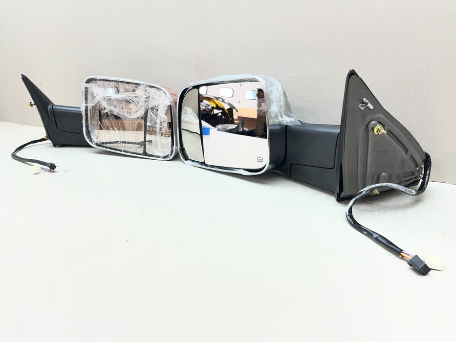 2013-2018 DODGE RAM 1500 POWER HEATED MEMORY FOLDING TOWING MIRRORS AFTERMARKET