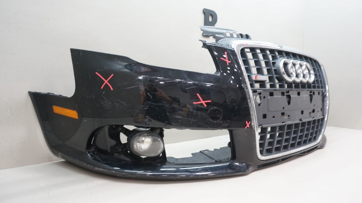 2005-2008 AUDI A4 S-LINE FRONT BUMPER COVER WITH GRILLE AND FOG LIGHTS OEM