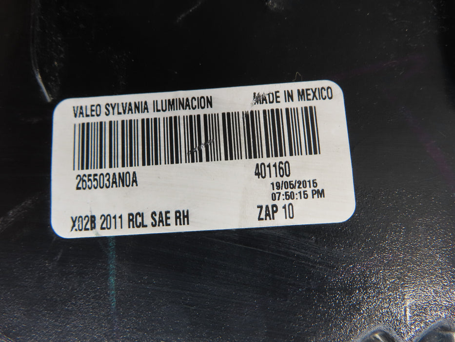 2012-2019 NISSAN VERSA REAR RIGHT PASSENGER SIDE TAIL LIGHT OEM