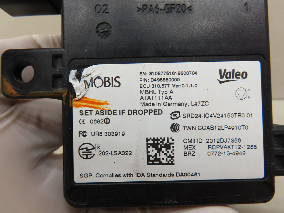 2016-2018 KIA OPTIMA REAR BUMPER BLIND SPOT SENSOR OEM D495850000