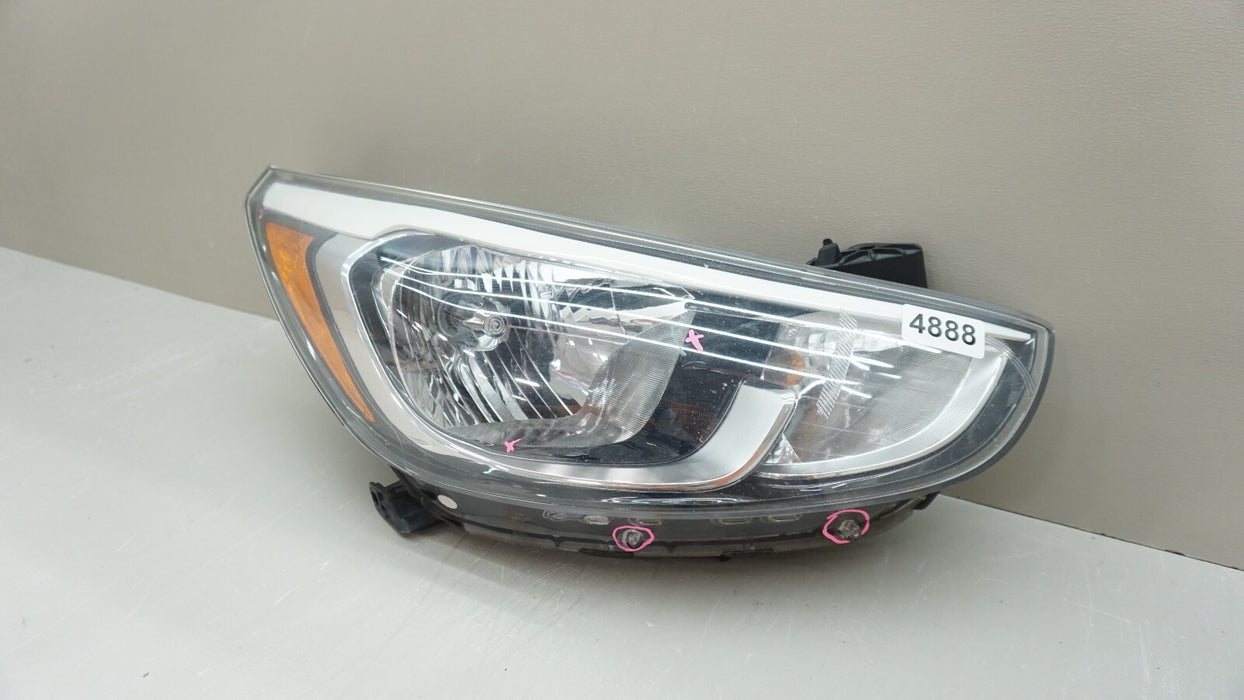 2015-2017 HYUNDAI ACCENT FRONT RH RIGHT PASSENGER SIDE HALOGEN HEADLIGHT OEM