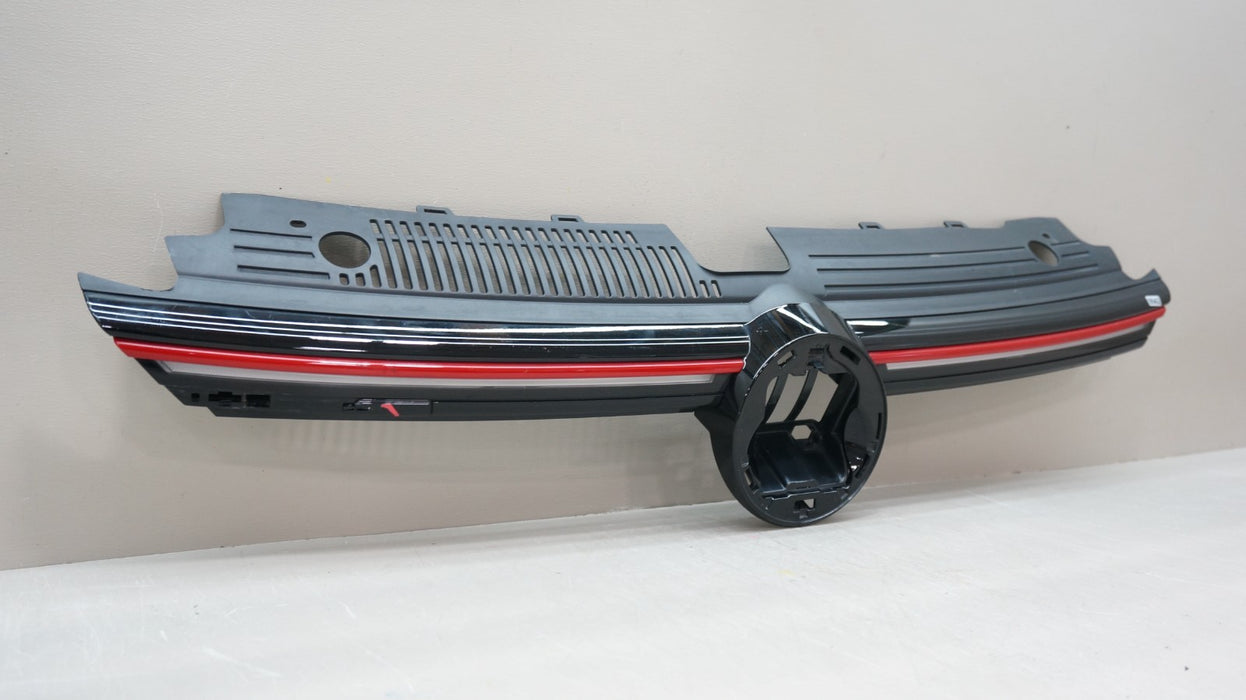 2020-2024 VOLKSWAGEN GOLF GTI FRONT UPPER GRILLE WITH LIGHTS OEM 5H0853653